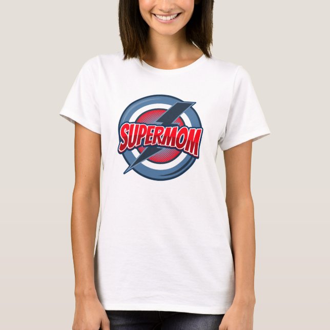 T-shirt Style de logo rétro Supermom (Devant)