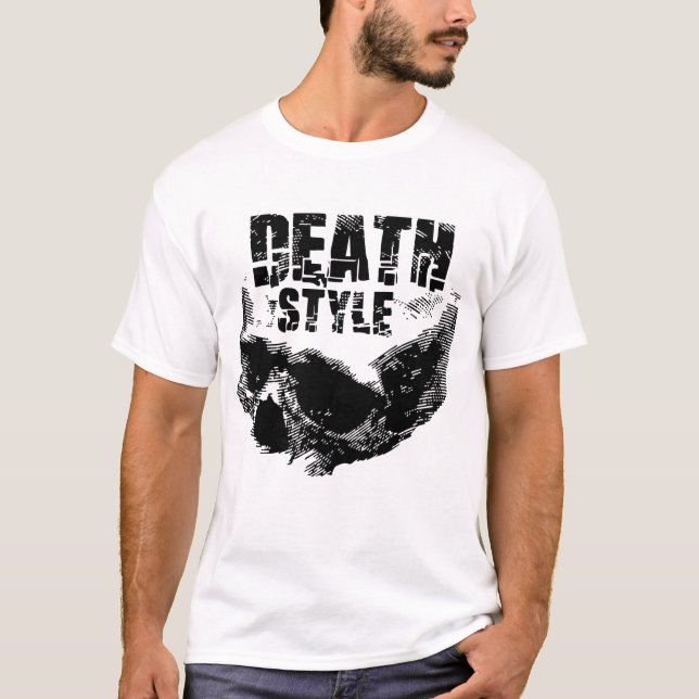 T-shirt Style de mort Design du crâne (Devant)