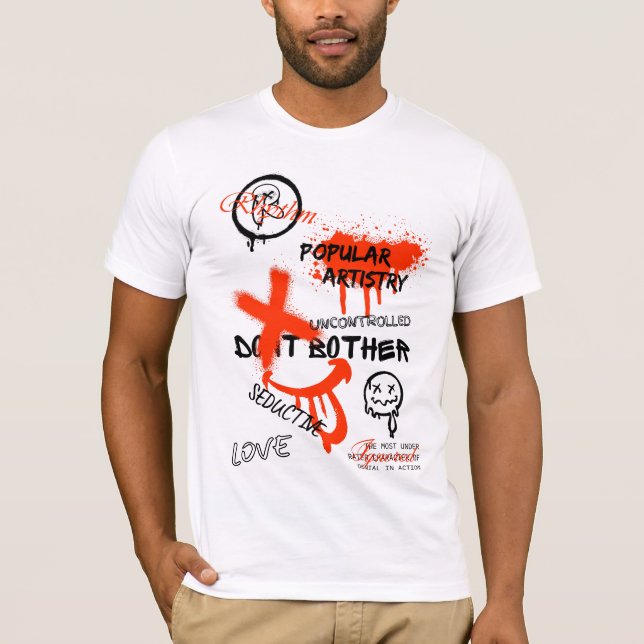 T-SHIRT STYLE DE RUE GRAFFITI OVAL CLASSIQUE (Devant)