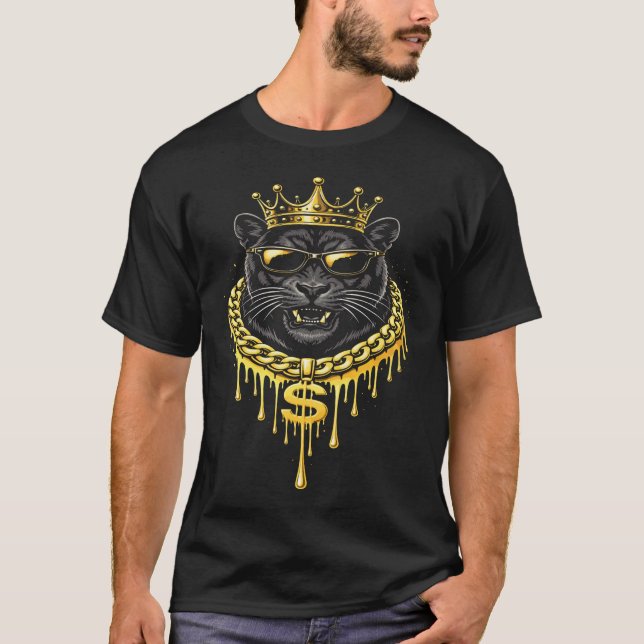 T-shirt Style de rue Panther Drip King (Devant)