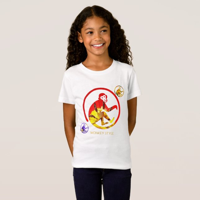 T-Shirt Style de singe (Devant entier)