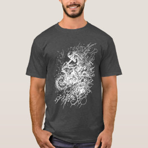 T-shirt style de sport de rue moto vintage splash amusant