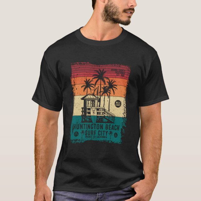 T-shirt Style de surf de Huntington Beach à 2 faces (Devant)