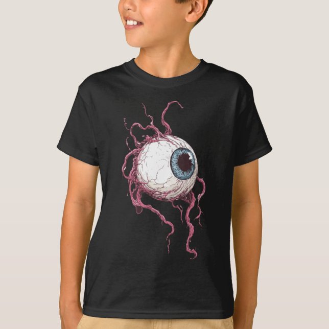 T-shirt Style de tatouage d'horreur graphique d'œil de mon (Devant)