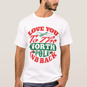 T-shirt Style de typographie numérique du pôle Nord coloré
