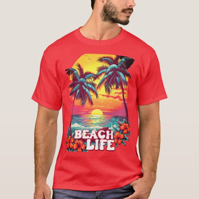T-SHIRT STYLE DE VIE DE PLAGE JOUR D'ÉTÉ (Devant)