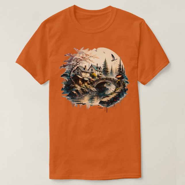 T-shirt Style d'encre de pont (Design devant)