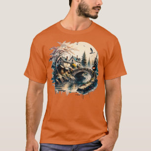 T-shirt Style d'encre de pont