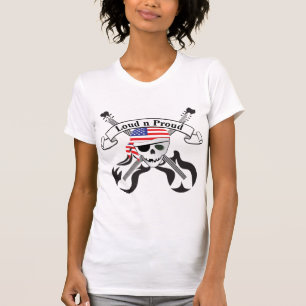 T-shirt Style des Etats-Unis de pirate de roche