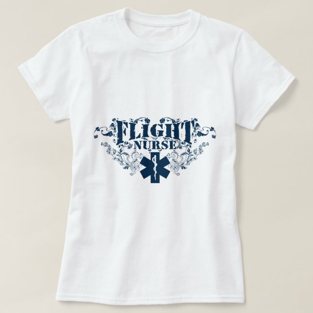 T-shirt Style d'infirmière de vol (Design devant)