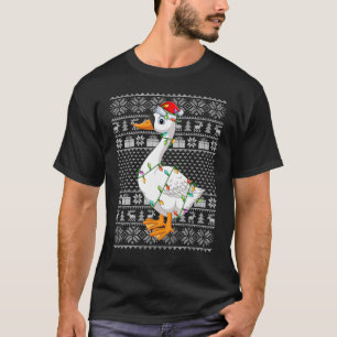 T-shirt Style Doux moche Xmas Lumières Père Noël Oiseau Oi