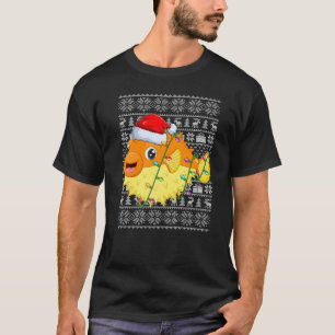 T-shirt Style Doux moche Xmas Lumières Père Noël Puffer Fi