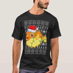 T-shirt Style Doux moche Xmas Lumières Père Noël Puffer Fi