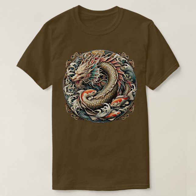 T-shirt Style Dragon Fish Tattoo (Design devant)