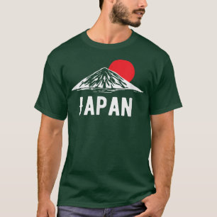 T-shirt Style Drapeau Japonais Avec Le Mont Fuji Pour Le J