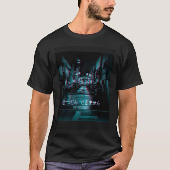 T-shirt Style esthétique Vaporwave Japon 80s 90s Mème Toky (Devant)