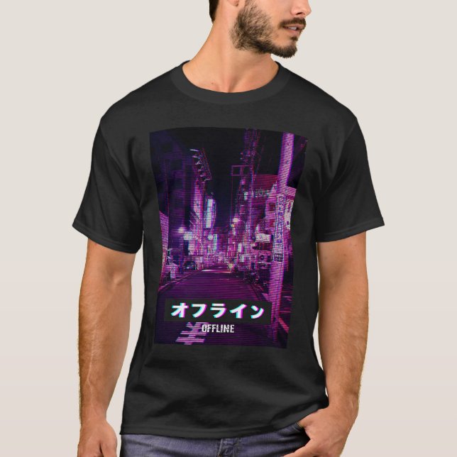 T-shirt Style esthétique Vaporwave Japon 80s Mème triste G (Devant)