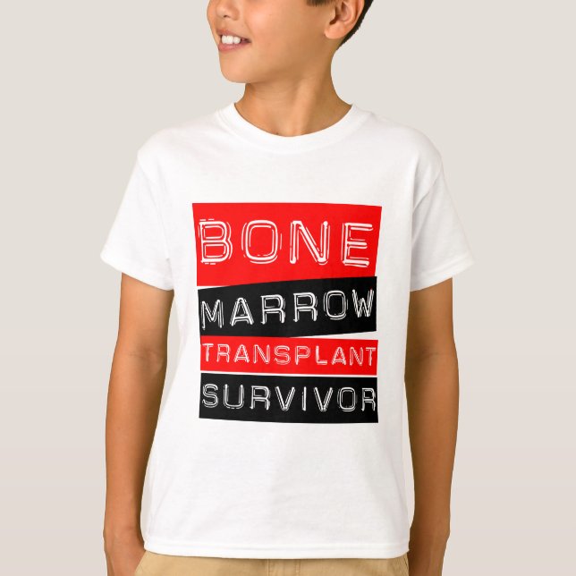 T-shirt Style Étiquette - Survivant de la transplantation  (Devant)