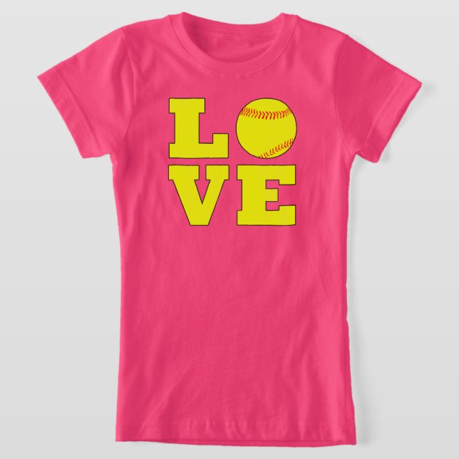 T-Shirt Style Football filles Fastpitch Love Jersey Shirt (Poser)