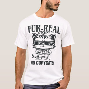 T-shirt Style Fourrure-Réel Pas de Copycats