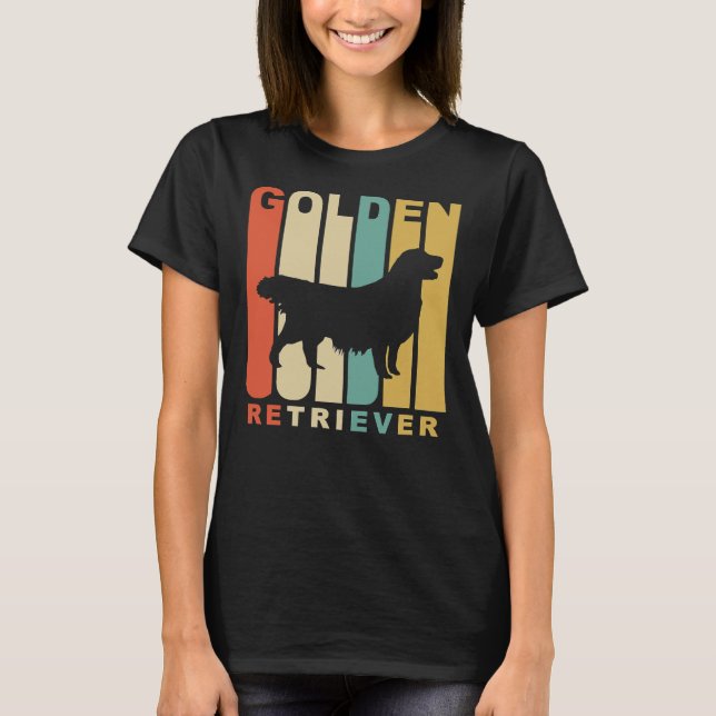 T-shirt Style Golden Retriever Silhouette Relaxé Convient (Devant)