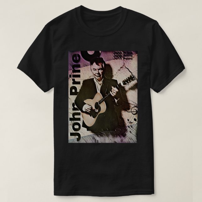 T-shirt Style guitare John Prine (Design devant)