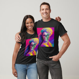 T-SHIRT STYLE HALLOWEEN VISAGE DE CRÂNE COLORÉ MODERNE