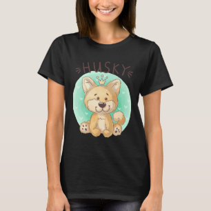 T-shirt Style Husky Puppy King