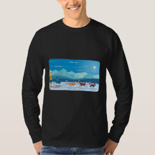 T-shirt Style Husky Riding