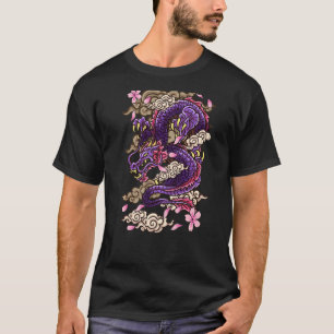 T-shirt Style japonais esthétique Dragon Tattoo Sakura Che