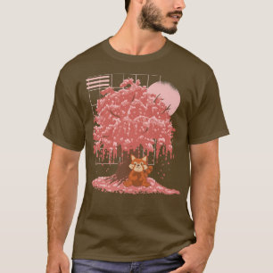T-shirt Style japonais Fleur de cerisier Sakura Japon Pan
