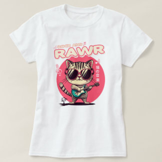 T-shirt Style japonais Rock Cat Tee