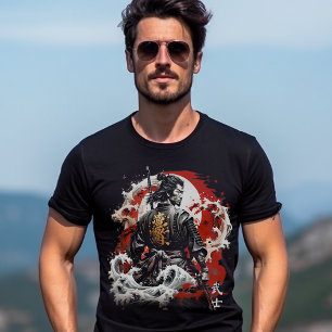T-shirt Style japonais Samurai guerrier