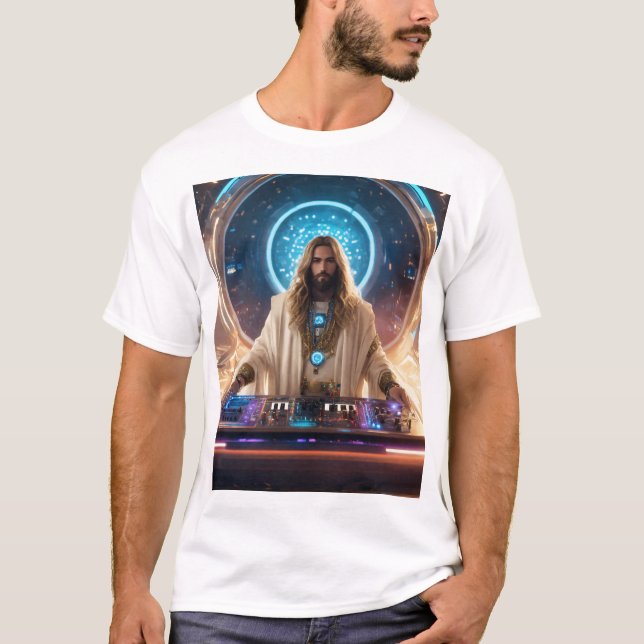 T-shirt style Jésus Christ DJ (Devant)