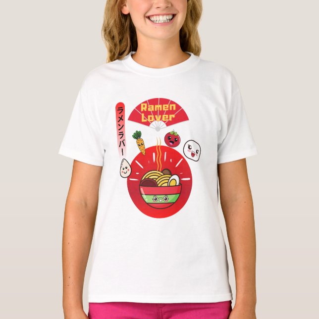 T-SHIRT STYLE KAWAII DE RAMEN LOVER (Devant)