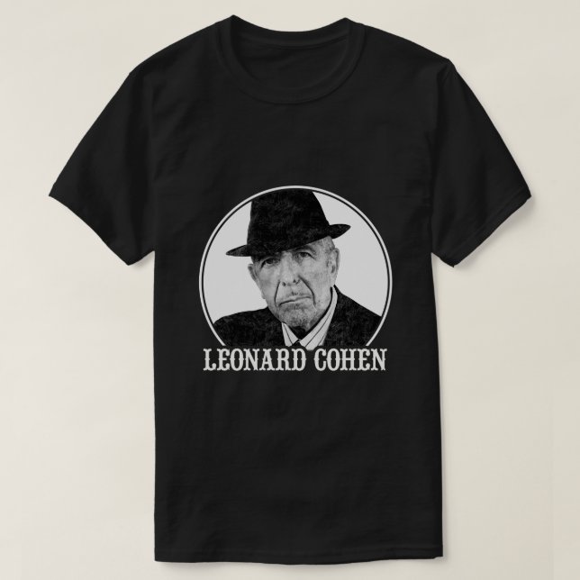 T-shirt Style Leonard Cohen Art 60s (Design devant)