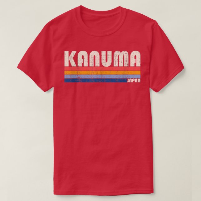T-shirt Style les années 70 80s Style Kanuma, Japon (Design devant)