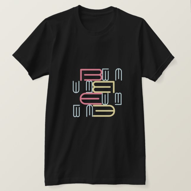 T-shirt Style moderne Alphabet Texte Typographie Design (Design devant)