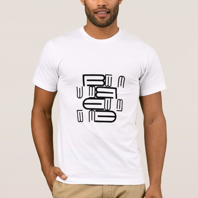 T-shirt Style moderne Alphabet Texte Typographie Design (Devant)