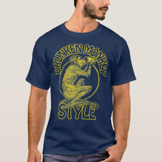 T-shirt STYLE MONKEY DRUNKEN KUNG FU BOXING les années 70