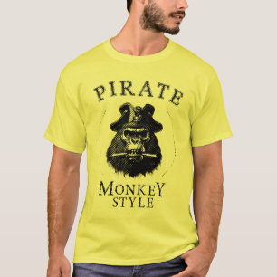 T-shirt Style Monkey noir
