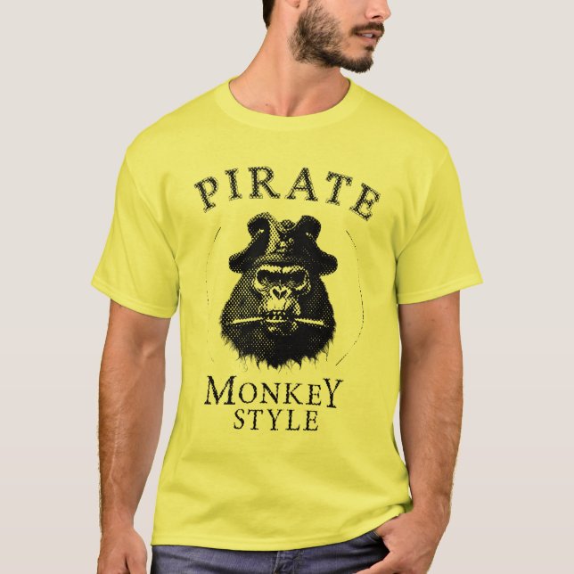 T-shirt Style Monkey noir (Devant)