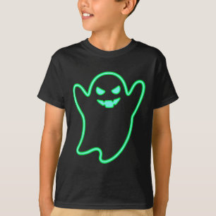 T-shirt Style néon Dessin de dessin fantôme Halloween Tee