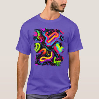 T-shirt Style néon fête rétro des années 80 amis de couleu