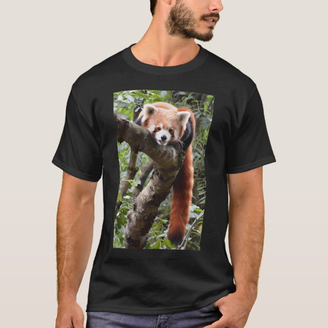 T-shirt Style Panda Rouge Chaleur (Devant)