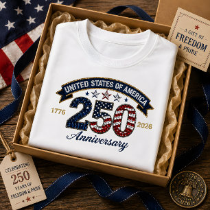 T-shirt Style pétillant patriotique pour le 250e anniversa