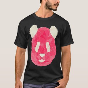 T-shirt Style polygone rose Panda