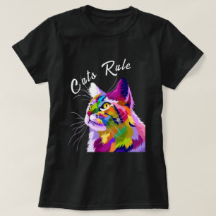 T-shirt Style Pop Art Moderne Multicolore Editable Chats R