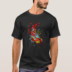 T-shirt Style Pop De Tête De Lion Coloré Pour Hommes Et Fe
