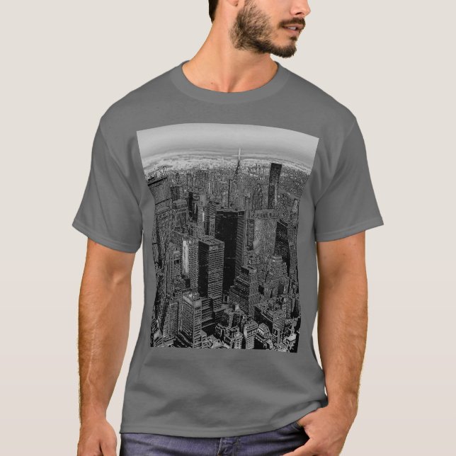 T-shirt Style Pop Gris New York (Devant)